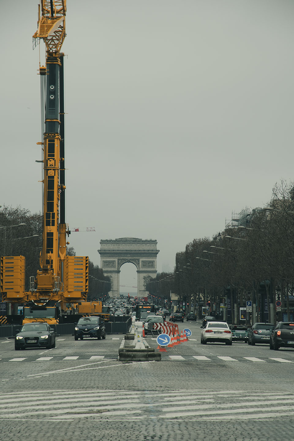 21st Crossing of Paris in Vintage Vehicles, old cars and bikes, January 31, 2021, France, (Nos Dren).