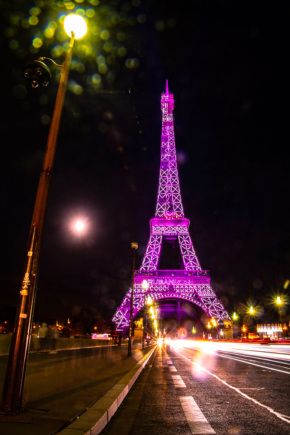 Pont de Iéna Tour Eiffel, Pink October 2020, Paris, France, Nos Dren