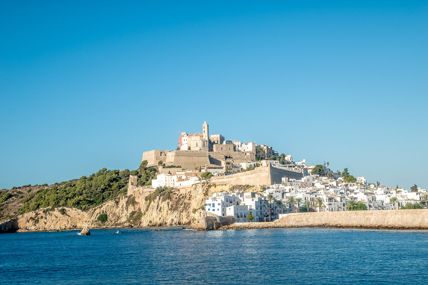 Dalt Vila and city of Ibiza, Catalonia, Spain. (Nos Dren).