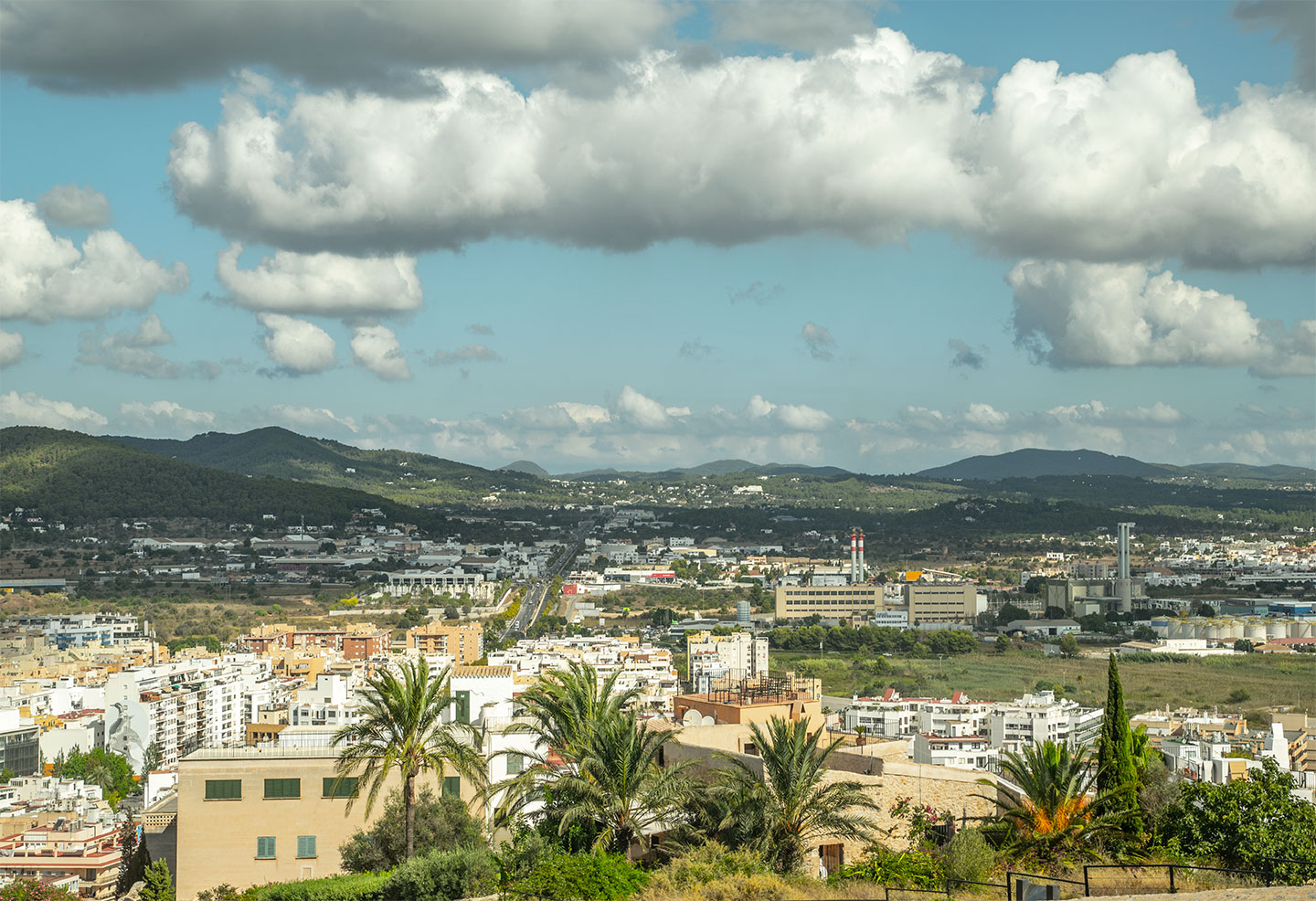 Landscape from Castell d'Eivissa of Ibiza, Catalonia, Spain. (Nos Dren).