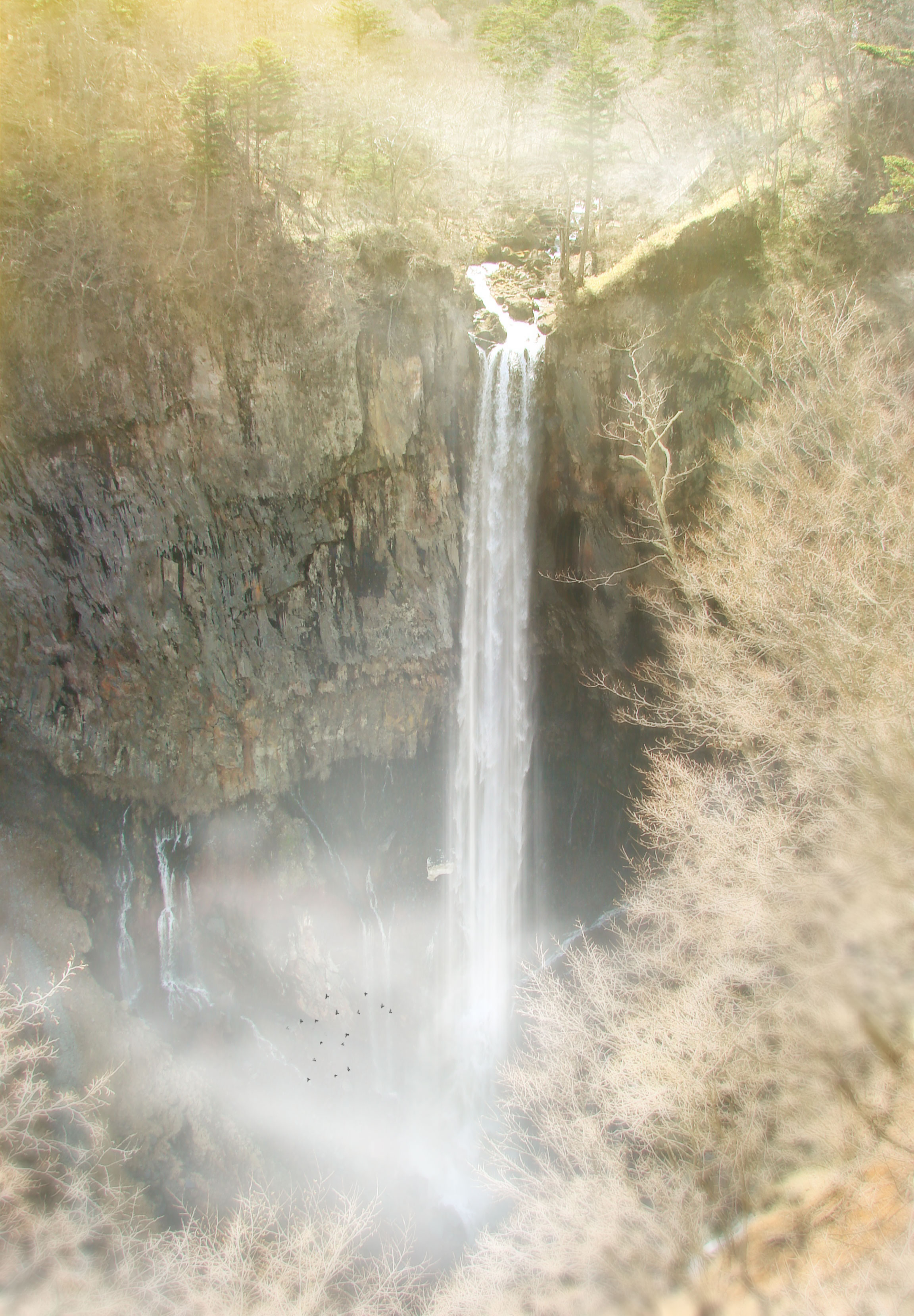 The Kegon waterfalls of Nikko view from above, Japan, (Nos Dren)