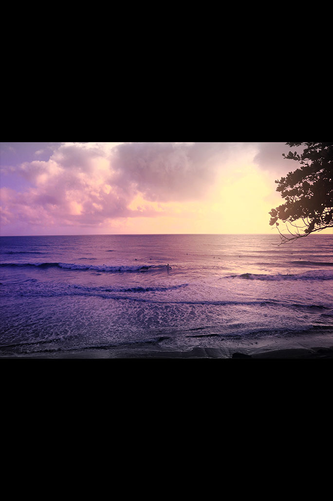 Tahiti surf, sunset, Nos Dren