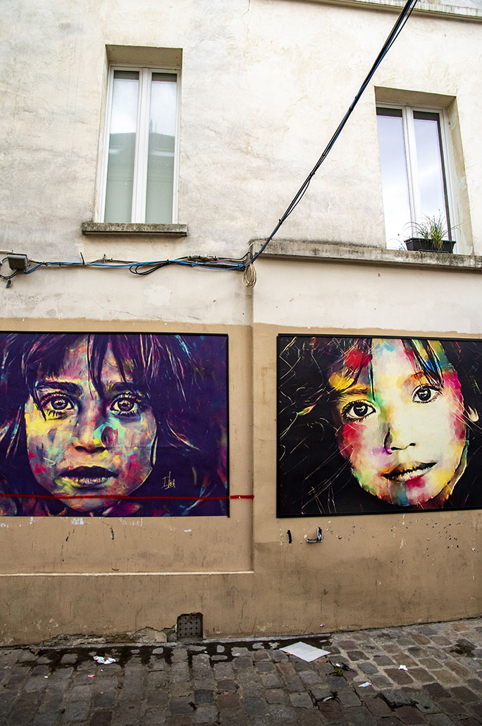 Paris Montmartre street art, France, Nos Dren